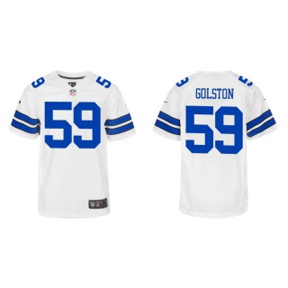 Youth Dallas Cowboys Chauncey Golston #59 White Game Jersey