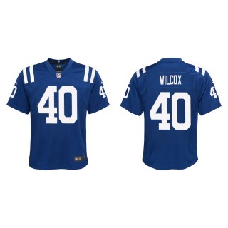 Youth Indianapolis Colts Chris Wilcox #40 Royal Game Jersey