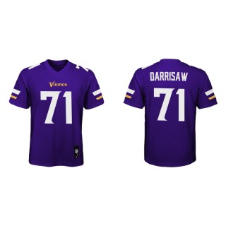 Youth Minnesota Vikings Christian Darrisaw #71 Purple Game Jersey