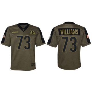 2021 Salute To Service Youth Bengals Jonah Williams Olive Game Jersey