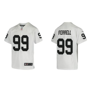 Youth Las Vegas Raiders Clelin Ferrell #99 White Game Jersey
