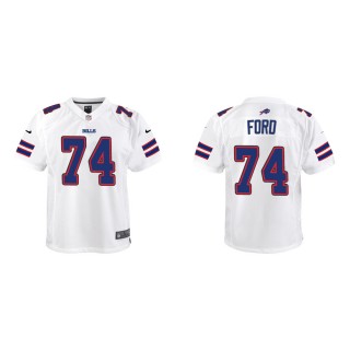 Youth Buffalo Bills Cody Ford #74 White Game Jersey