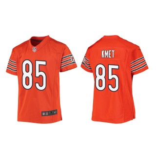 Youth Chicago Bears Cole Kmet #85 Orange Game Jersey