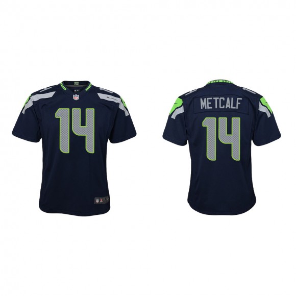 Youth Seattle Seahawks D.K. Metcalf #14 College Navy Game Jersey