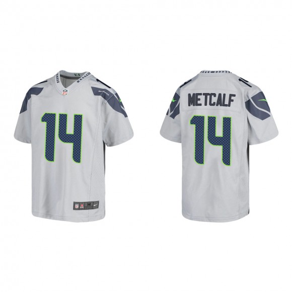 Youth Seattle Seahawks D.K. Metcalf #14 Gray Game Jersey