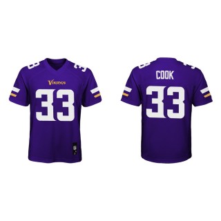 Youth Minnesota Vikings Dalvin Cook #33 Purple Game Jersey