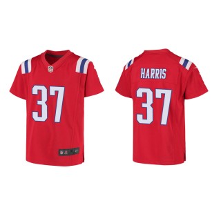 Youth New England Patriots Damien Harris #37 Red Game Jersey
