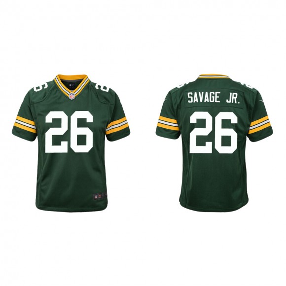 Youth Green Bay Packers Darnell Savage Jr. #26 Green Game Jersey