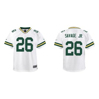 Youth Green Bay Packers Darnell Savage Jr. #26 White Game Jersey
