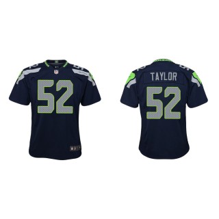 Youth Seattle Seahawks Darrell Taylor #52 College Navy Game Jersey