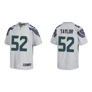 Youth Seattle Seahawks Darrell Taylor #52 Gray Game Jersey