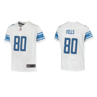 Youth Detroit Lions Darren Fells #80 White Game Jersey