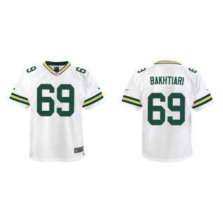 Youth Green Bay Packers David Bakhtiari #69 White Game Jersey
