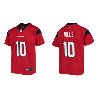 Youth Houston Texans Davis Mills #10 Red Game Jersey