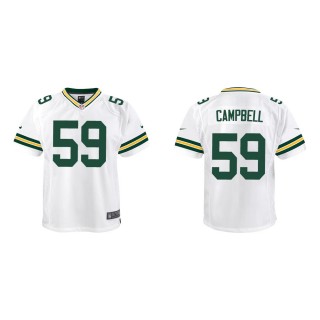 Youth Green Bay Packers De'Vondre Campbell #59 White Game Jersey