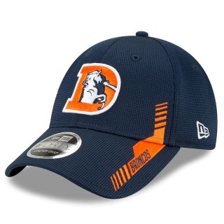 Youth Denver Broncos Navy 2021 NFL Sideline Home D 9FORTY Adjustable Hat