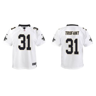 Youth New Orleans Saints Desmond Trufant #31 White Game Jersey