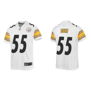 Youth Pittsburgh Steelers Devin Bush #55 White Game Jersey