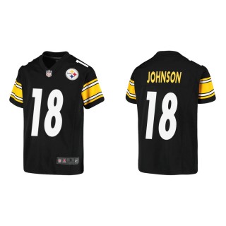 Youth Pittsburgh Steelers Diontae Johnson #18 Black Game Jersey
