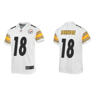 Youth Pittsburgh Steelers Diontae Johnson #18 White Game Jersey
