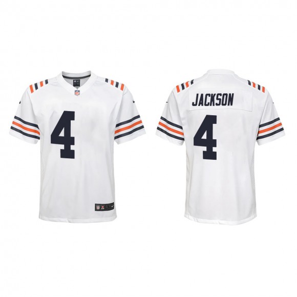 Youth Chicago Bears Eddie Jackson #4 White Classic Game Jersey