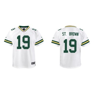 Youth Green Bay Packers Equanimeous St. Brown #19 White Game Jersey