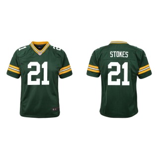 Youth Green Bay Packers Eric Stokes #21 Green Game Jersey