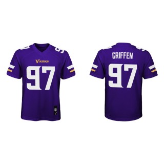 Youth Minnesota Vikings Everson Griffen #97 Purple Game Jersey