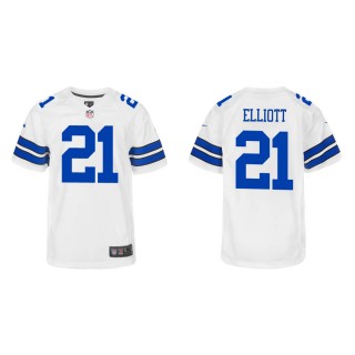 Youth Dallas Cowboys Ezekiel Elliott #21 White Game Jersey