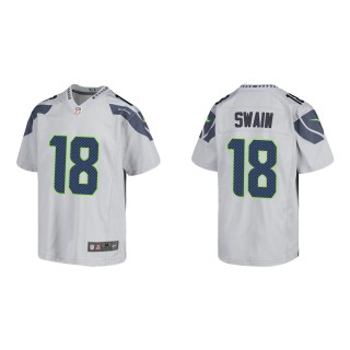 Youth Seattle Seahawks Freddie Swain #18 Gray Game Jersey