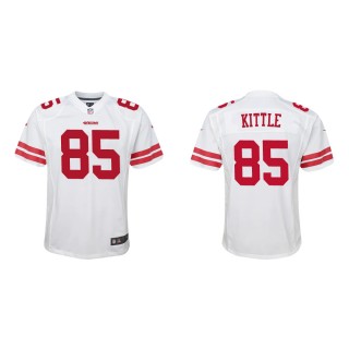 Youth San Francisco 49ers George Kittle #85 White Game Jersey