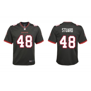 Youth Tampa Bay Buccaneers Grant Stuard Pewter Alternate Game Jersey