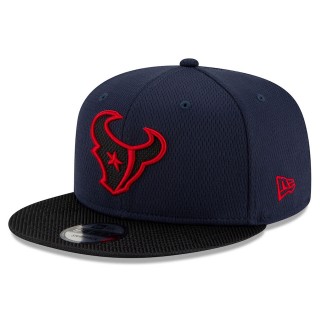Youth Houston Texans Navy Black 2021 NFL Sideline Road 9FIFTY Snapback Hat