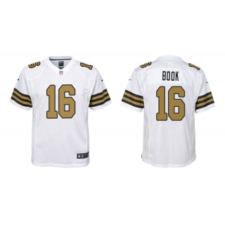 Youth New Orleans Saints Ian Book White Color Rush Game Jersey
