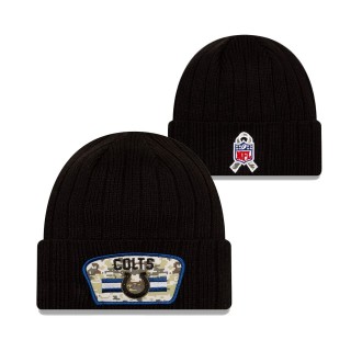 2021 Salute To Service Youth Colts Black Cuffed Knit Hat