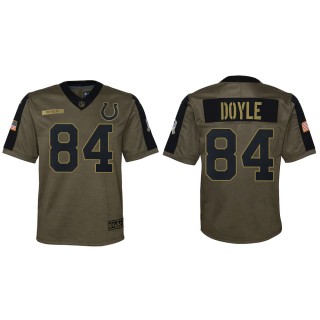 2021 Salute To Service Youth Colts Jack Doyle Olive Game Jersey