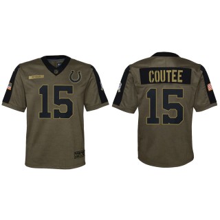 2021 Salute To Service Youth Colts Keke Coutee Olive Game Jersey