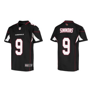 Youth Arizona Cardinals Isaiah Simmons #9 Black Game Jersey