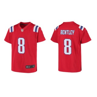 Youth New England Patriots Ja'Whaun Bentley #8 Red Game Jersey