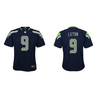 Youth Seattle Seahawks Jake Luton #9 College Navy Game Jersey