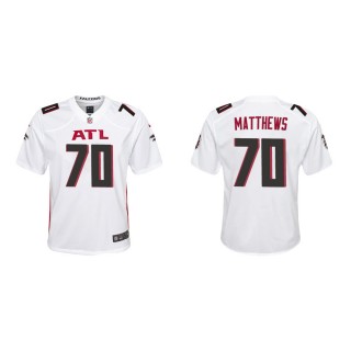 Youth Atlanta Falcons Jake Matthews #70 White Game Jersey