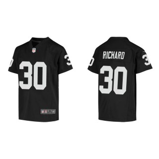 Youth Las Vegas Raiders Jalen Richard #30 Black Game Jersey