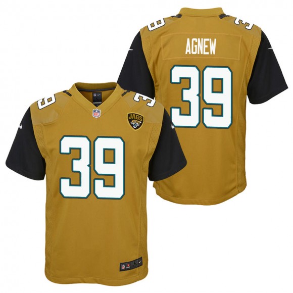 Youth Jacksonville Jaguars Jamal Agnew Gold Color Rush Game Jersey