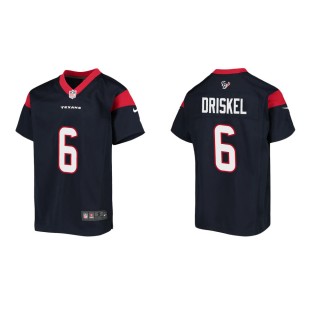 Youth Houston Texans Jeff Driskel #6 Navy Game Jersey