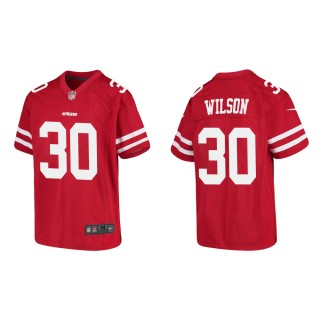 Youth San Francisco 49ers Jeff Wilson #30 Red Game Jersey