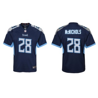 Youth Tennessee Titans Jeremy McNichols #28 Navy Game Jersey