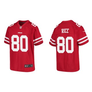Youth San Francisco 49ers Jerry Rice #80 Red Game Jersey