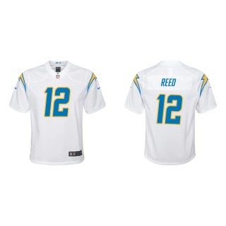 Youth Los Angeles Chargers Joe Reed #12 White Game Jersey