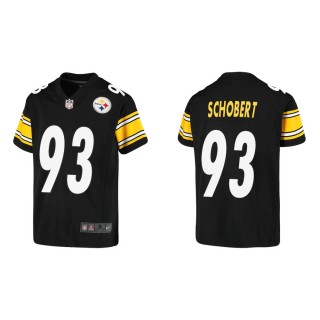 Youth Pittsburgh Steelers Joe Schobert #93 Black Game Jersey