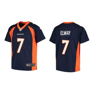 Youth Denver Broncos John Elway #7 Navy Game Jersey